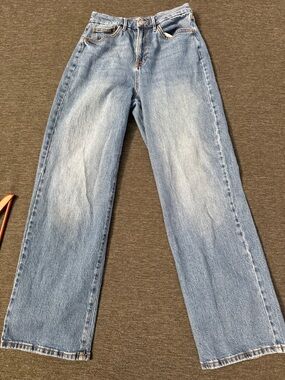 Light Blue Denim Hem Forever 21 size 29 Straight Leg and long